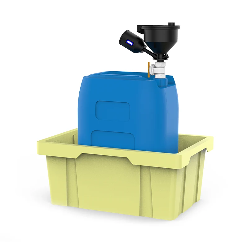 Bunter til affaldstragt for kemiske opløsningsmidler